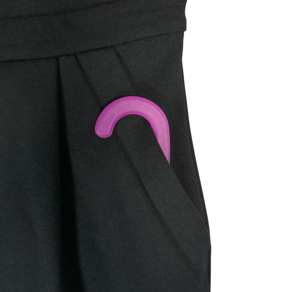 Michael Kors Jumpsuit Womens XS Black Wide Leg Leather Look Sleeves Pockets - Picture 5 of 14